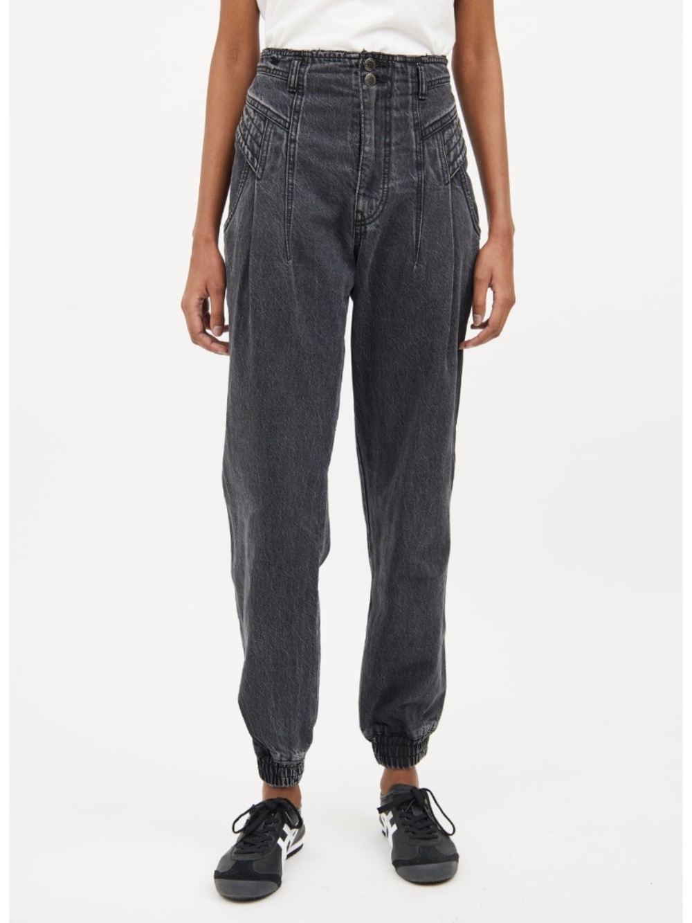 Retrofete Washed Charcoal Gray Miriam Jean Jogger Pants Size 27